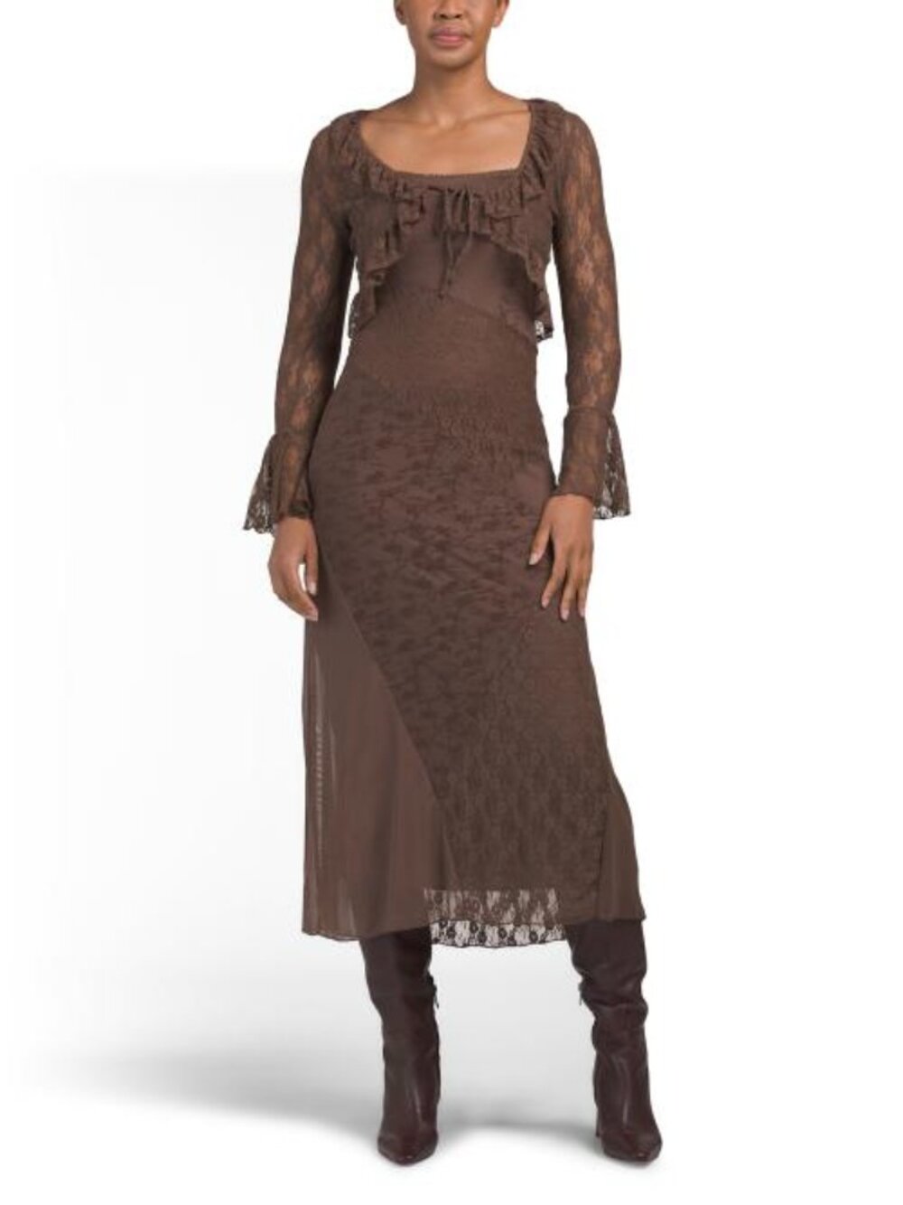 THIRTY THIRTY 2pc Mesh Dress And Cardigan Set